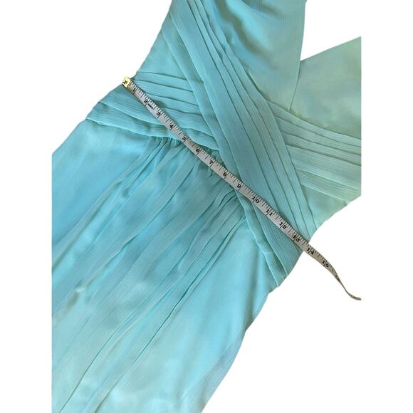 Davids Bridal Dress Womens Size 4 Mint Green Maxi Flowy Bridesmaid Fairy Party - Picture 9 of 14